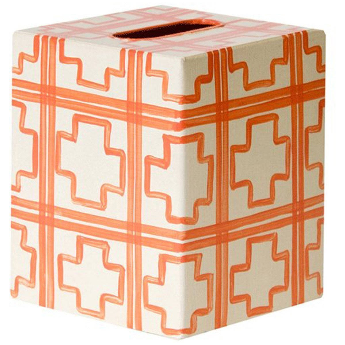 Kleenex Box Cream with Orange Squares X81116