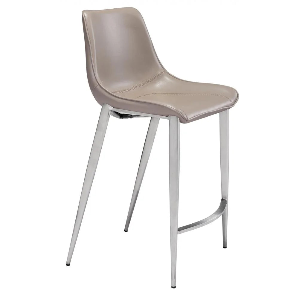 Gray Faux Leather Counter Chairs Z119