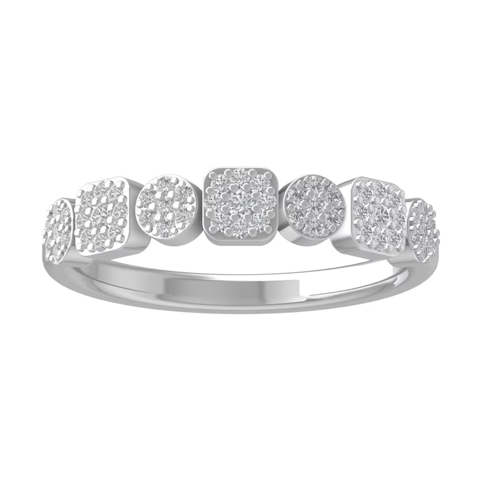 Sterling Silver Lab Grown Diamond Engagement Ring Size 7.5 E19535