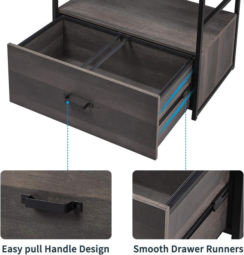 Large Filing Cabinet with Top Open Shelf and Drawer A57773