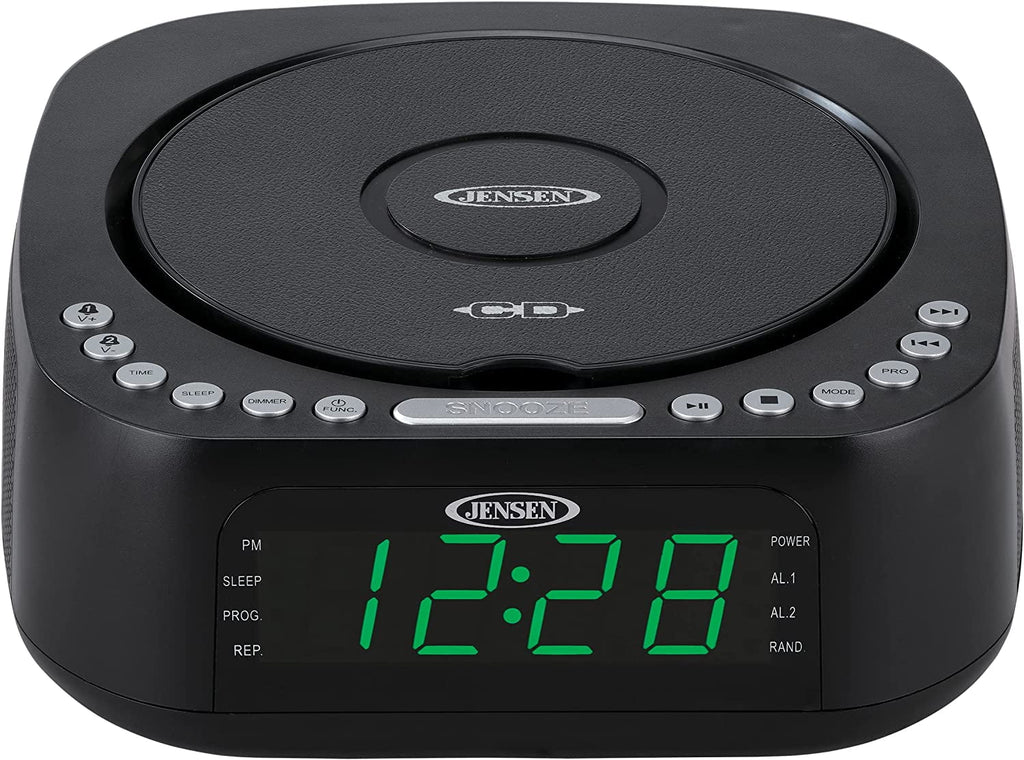 CD Player Tabletop Stereo Dual Alarm Clock Digital FM Radio N77038