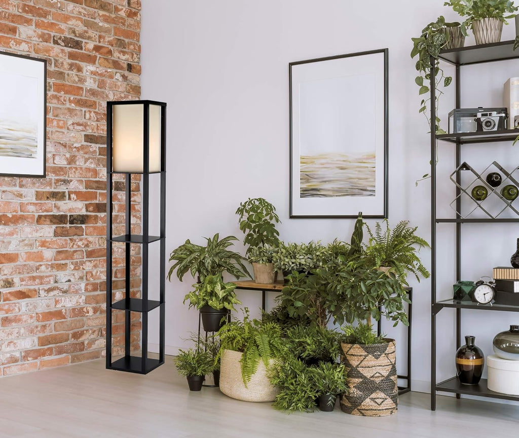 Black PVC Veneer Floor Lamp T1816