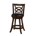 Swivel Counter Height Stools with Upholstered Seat Cappuccino (Set of 2) D2743