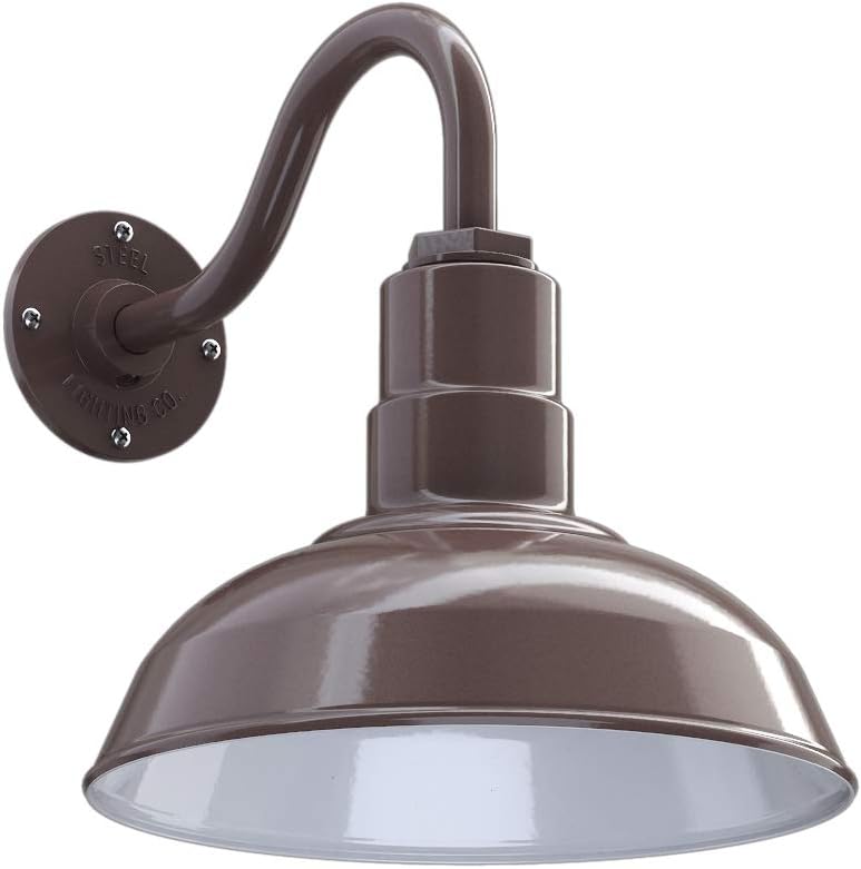 Matte Black Gooseneck Barn Light D103