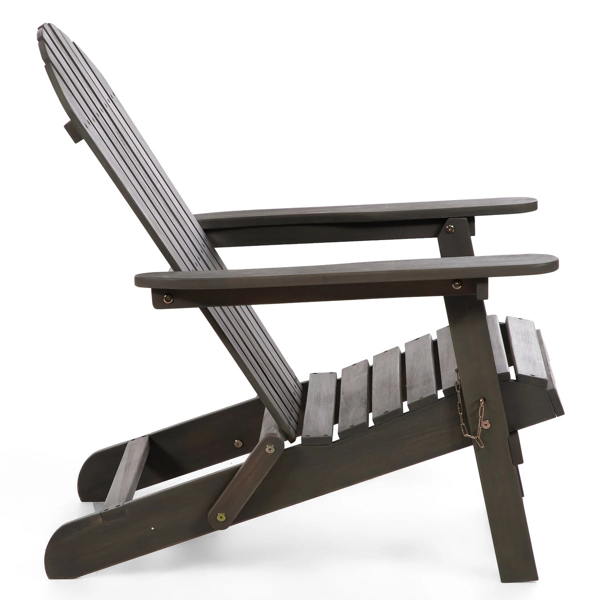 Weathered Gray Wood Foldable Patio Adirondack Chair Z121133