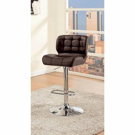 Brown Adjustable Height Swivel Bar Stool V912