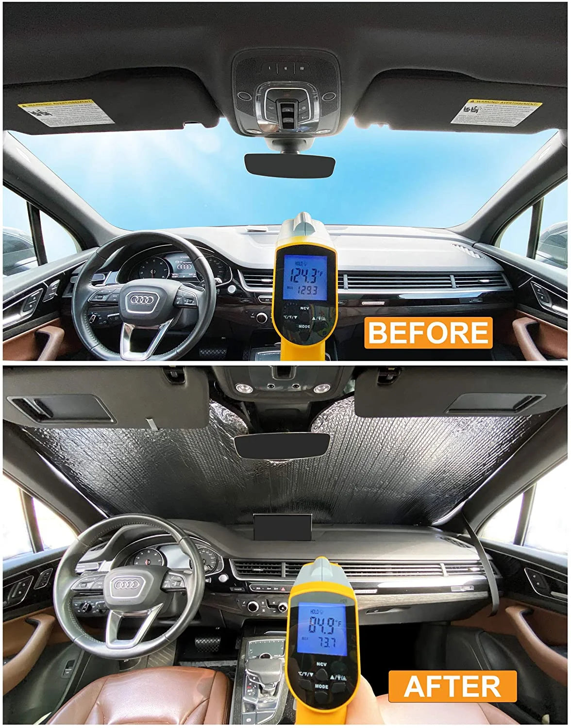 Set of 2 Front Row Sunshades for Jeep Wrangler T31041