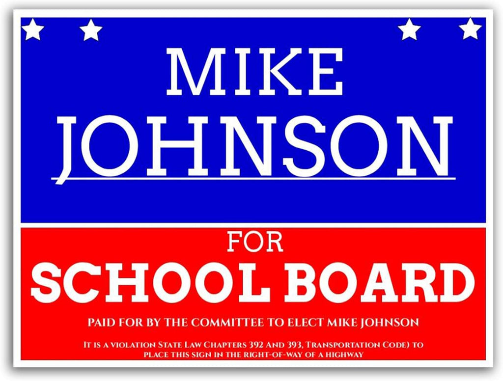 50 Pack Custom Yard Signs, Waterproof Plastic I871