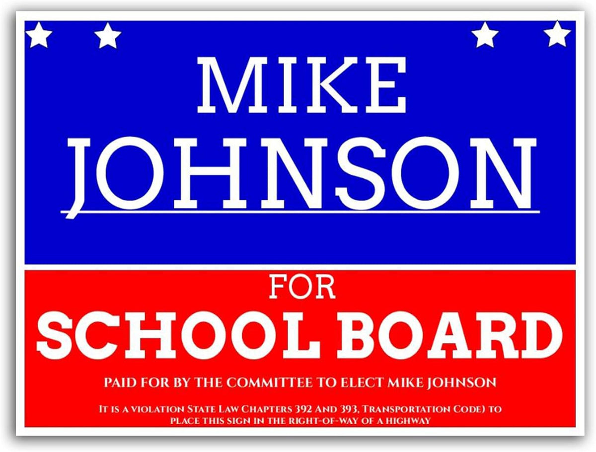 50 Pack Custom Yard Signs, Waterproof Plastic I871
