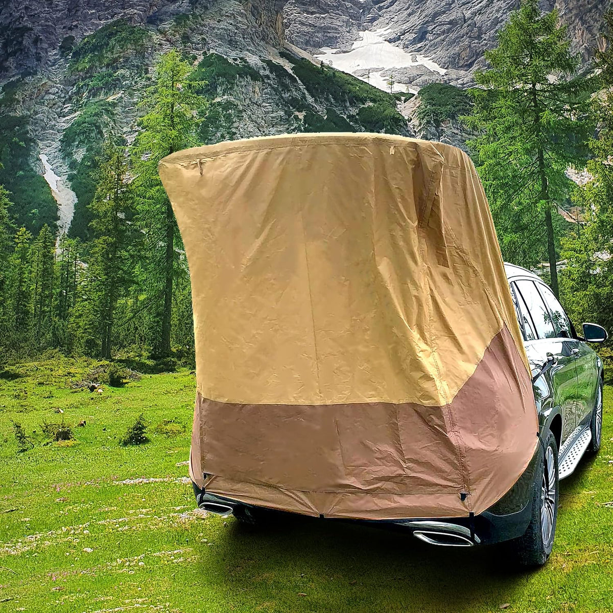 Yellow Waterproof Awning Tent for SUV T652175