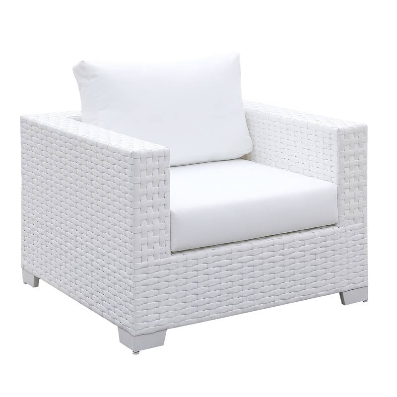 White Patio Arm Chair Y259367