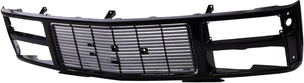 Front Black Grille Assembly Shell Insert for GMC Suburban Yukon Sierra Pickup 1988-1993 T4686