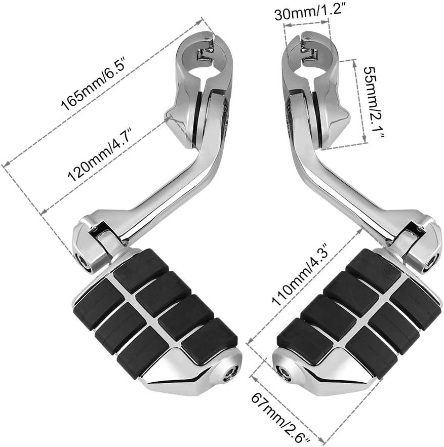 1 1/4-Inch Highway Pegs Foot Rests Pack of 2 J301