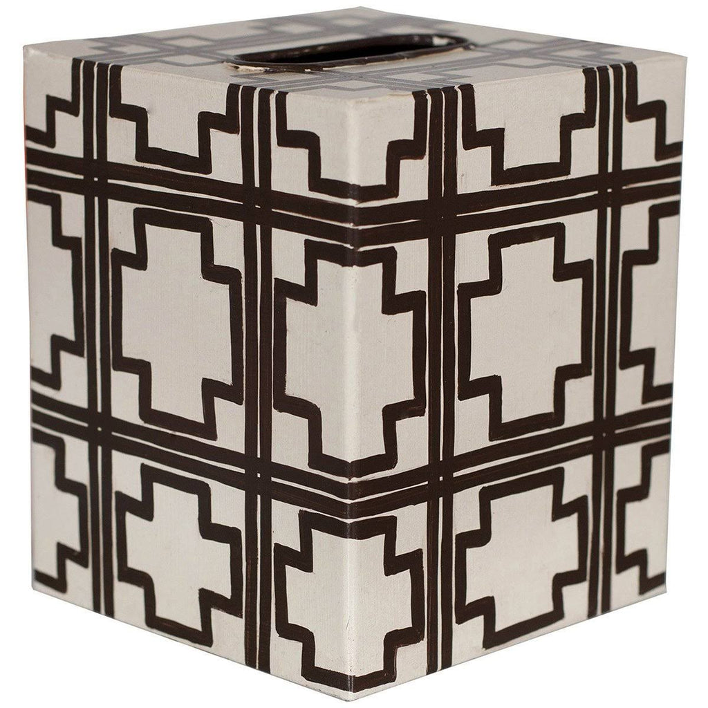 Kleenex Box Cream with Orange Squares X81116