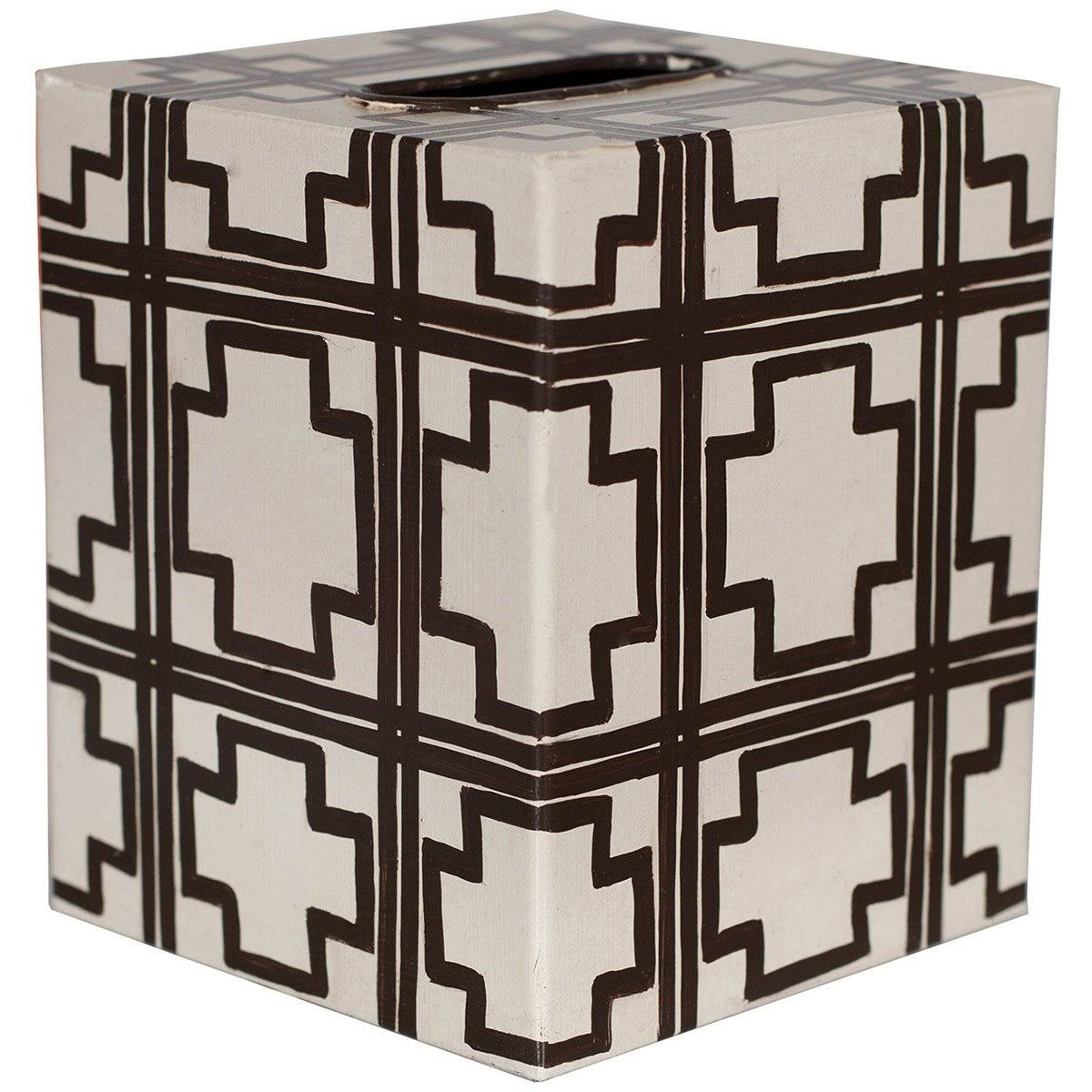 Kleenex Box Cream with Orange Squares X81116