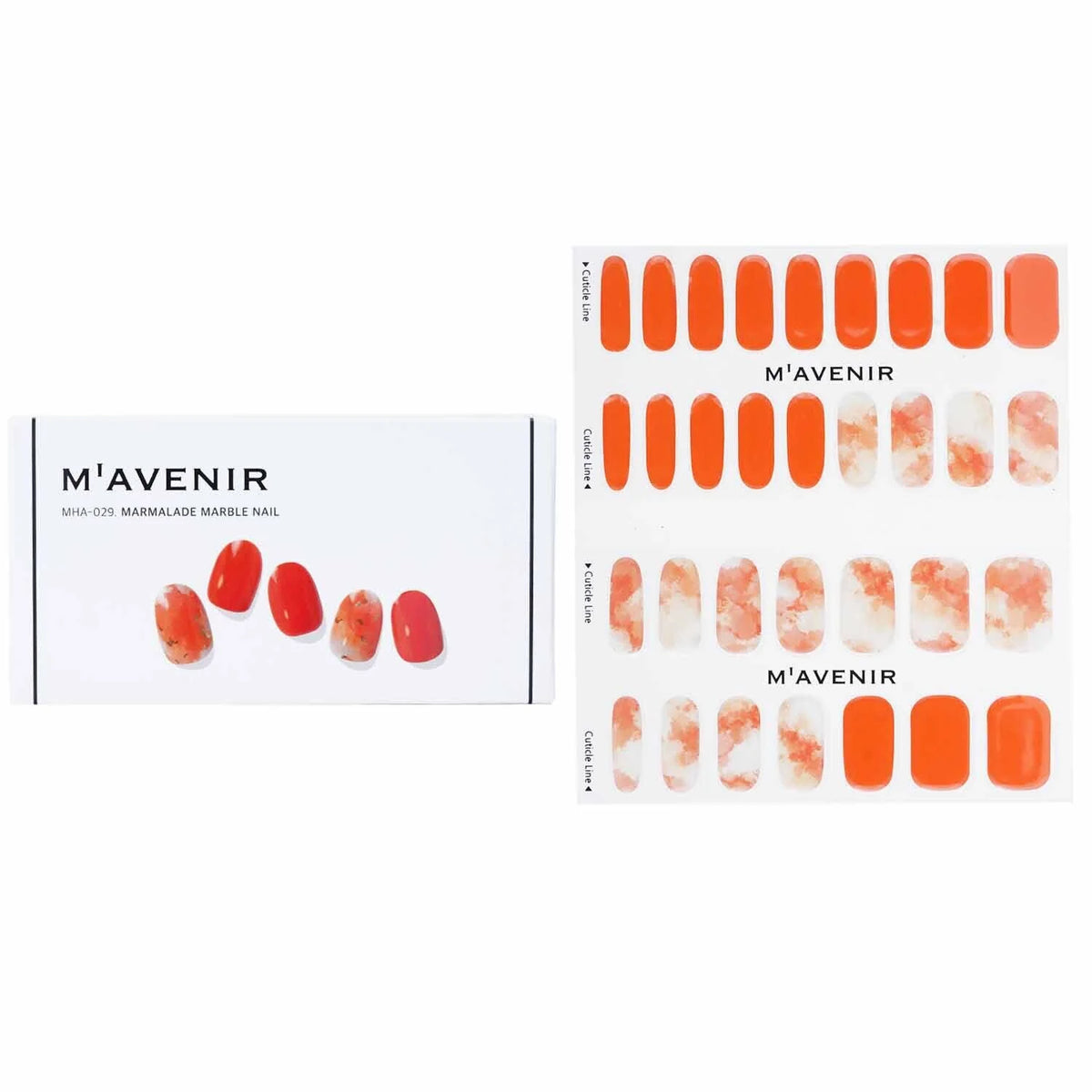 32pcs Orange Nail Sticker M110751