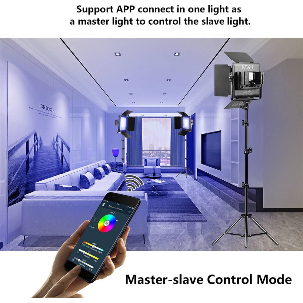 RGB LED Video Lighting Kit with App Control G886385