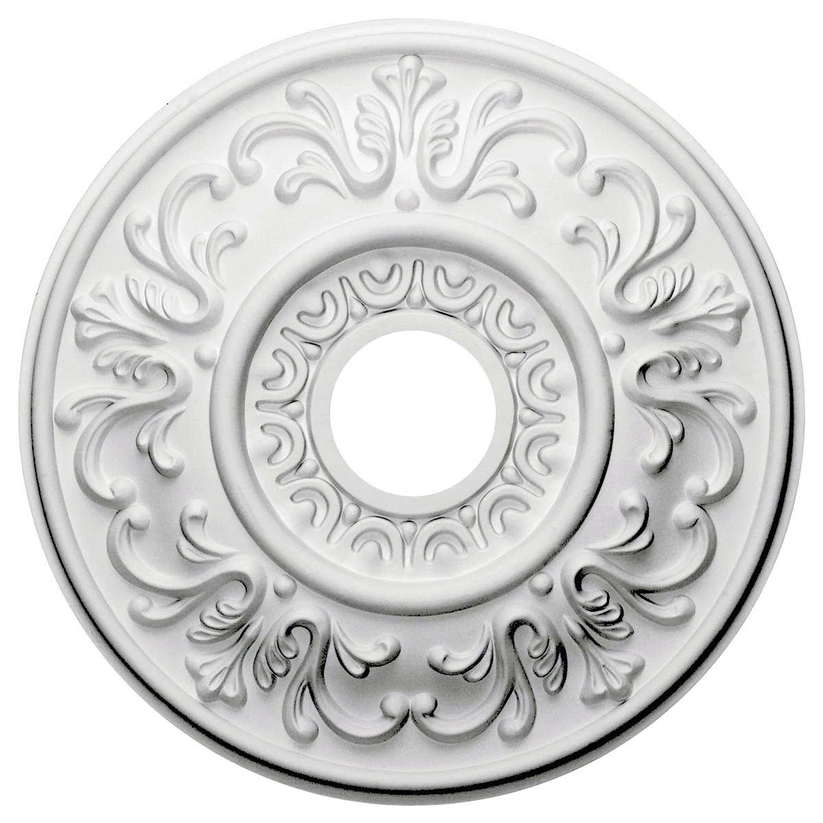 18x22OD x 3 1/2x22ID x 1x22P Hand-Painted Clear Yellow Ceiling Medallion Q29248