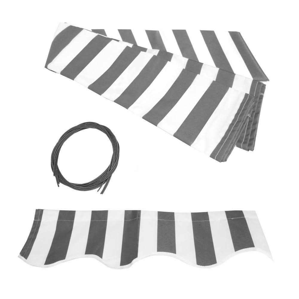 White Retractable Motorized Patio Awning V91539
