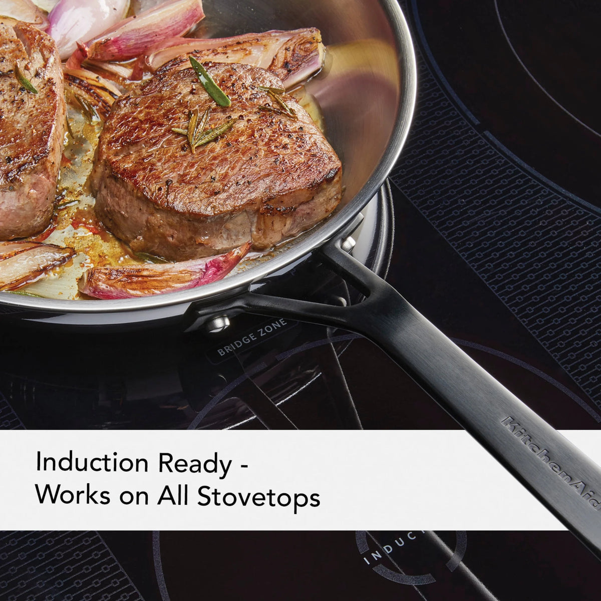2 Piece Stainless Steel Induction Frying Pan Set Q848239
