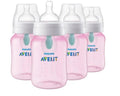 Pink Anti-colic Baby Bottle 9oz 4pk C16609