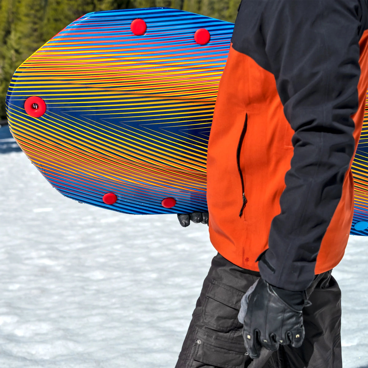 Blue Foam Snow Sled with Sound Effect 2-Pack with Tow Rope and Handles D5767