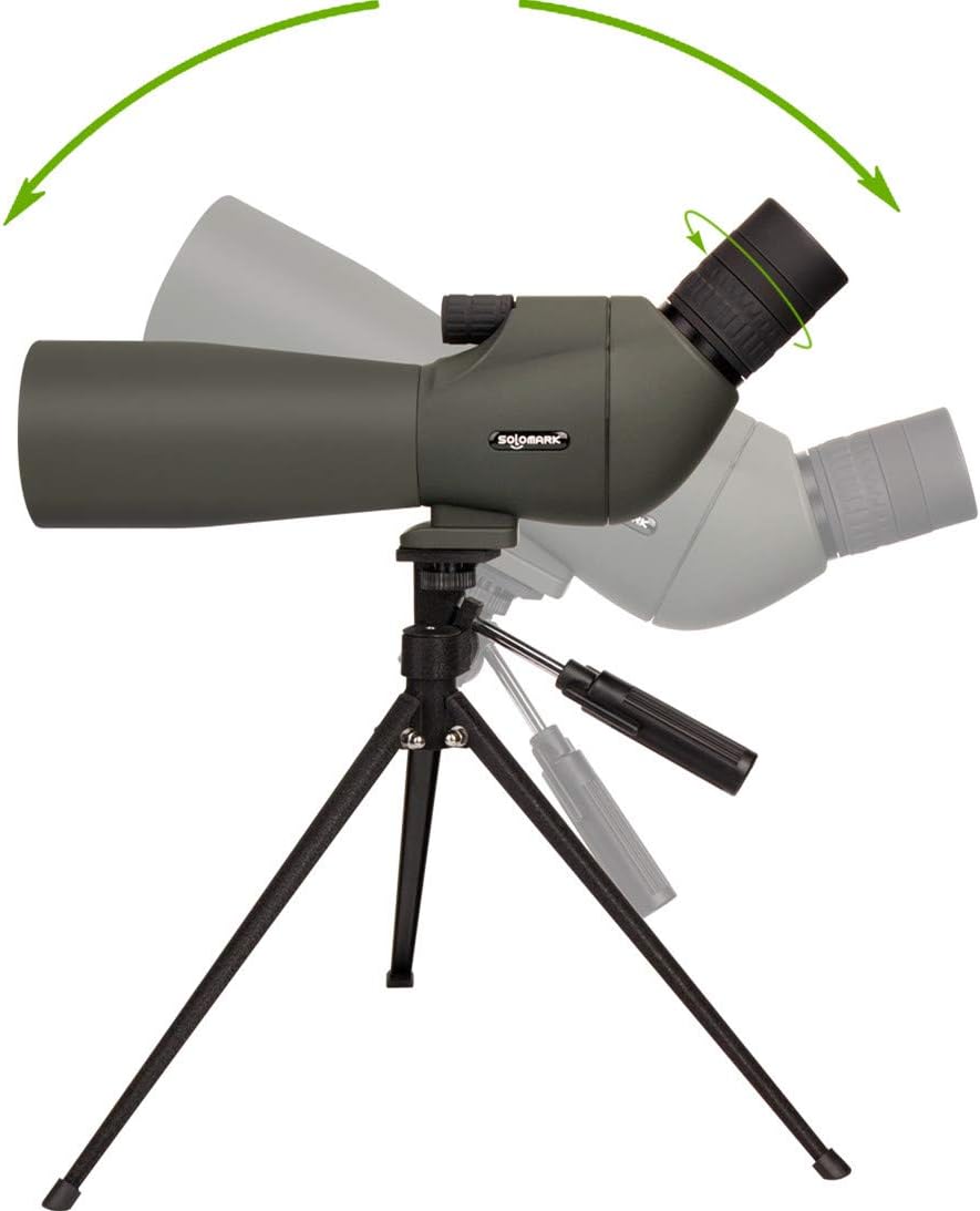 20-60x60 HD Spotting Scope BAK4 45 Degree Angled Eyepiece Telescope with Tripod, Carrying Bag H3298