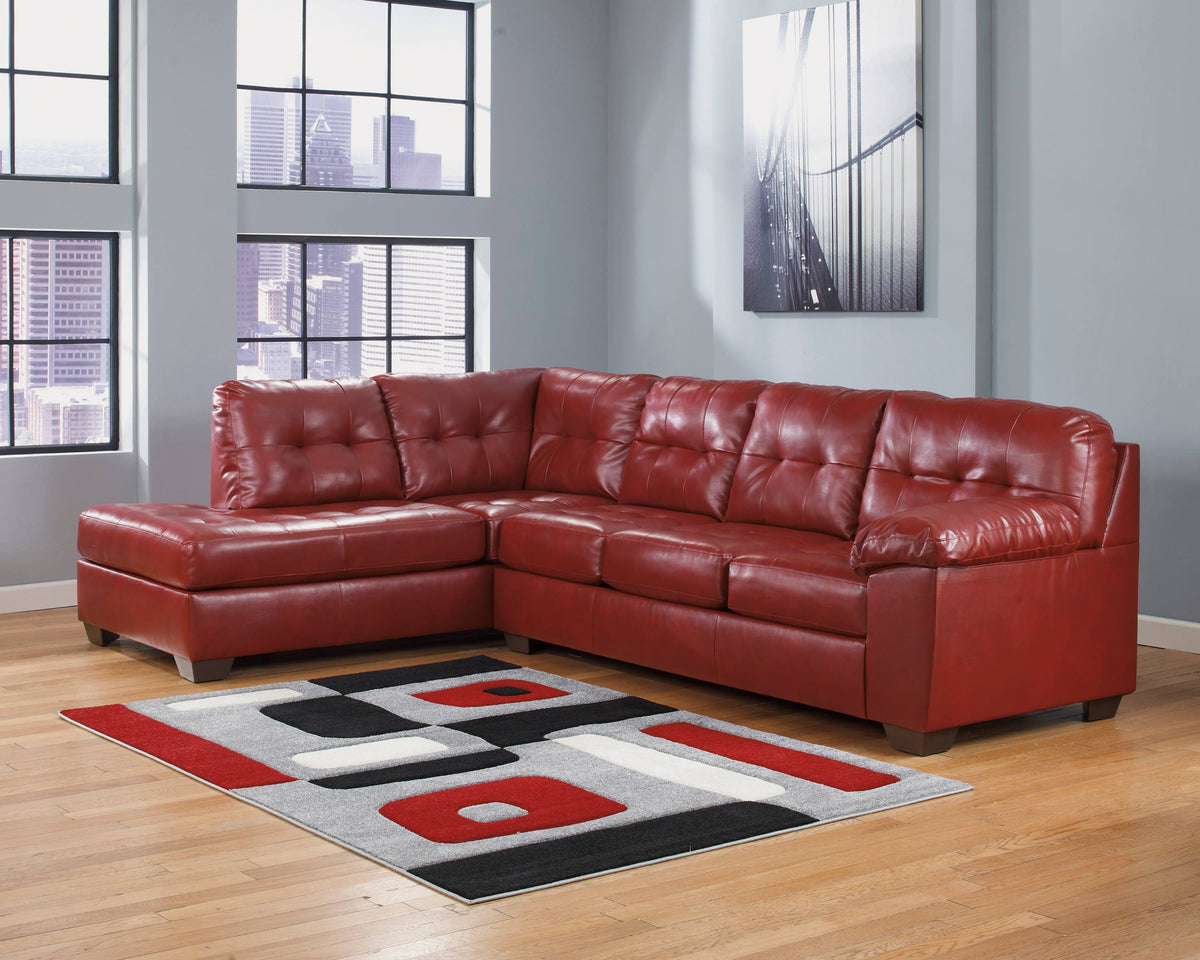 Red Left Arm Facing Sectional B1343
