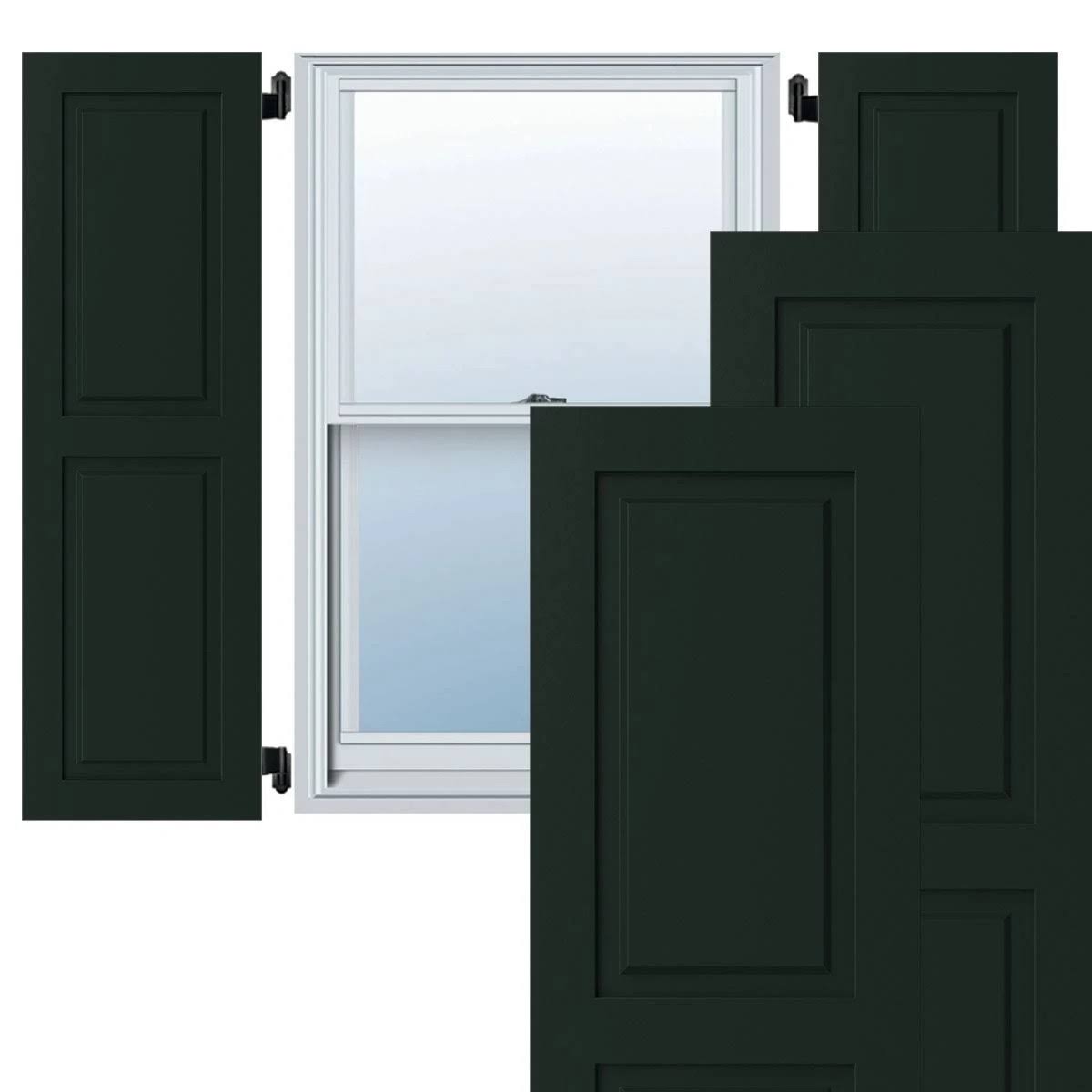 Chrome Green Exterior Composite Raised Panel Shutters Q1213
