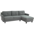 Gray Sectional with Rolled Arms Q9035