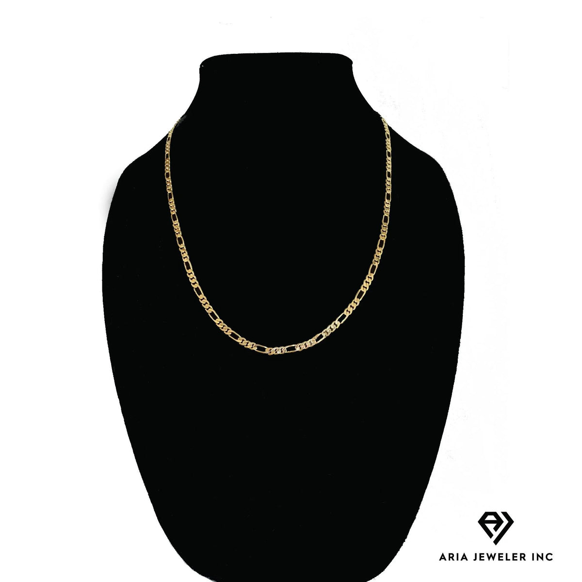 14k Gold Plated Horse Head Pendant Necklace with Figaro Chain G950153