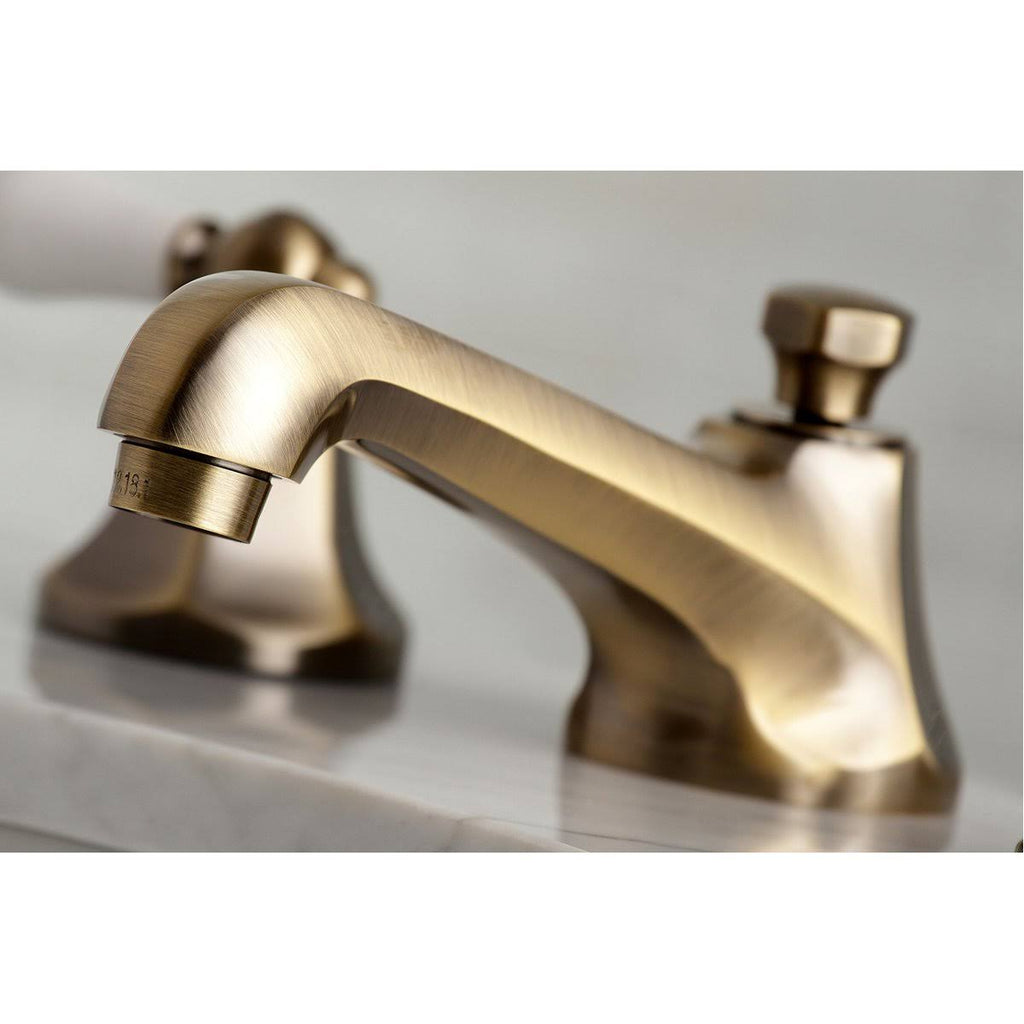 Antique Brass Widespread Bathroom Faucet V3395