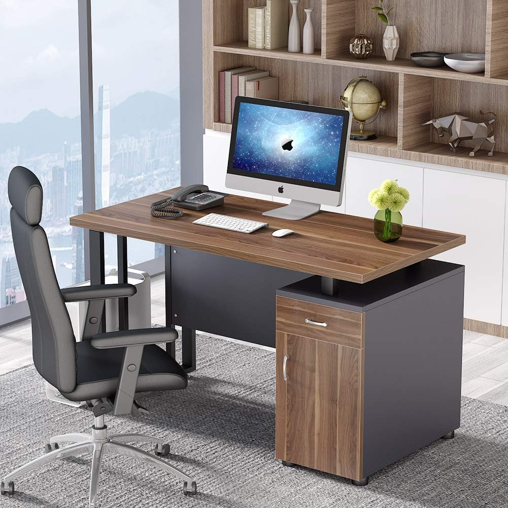 47 inch Computer Desk with Storage Drawer and Cabinet L4854