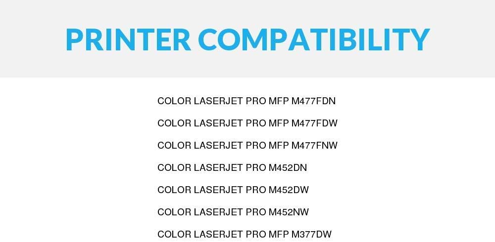Compatible Toner Cartridge Replacement for HP 410X High-Yield 4-Pack E905716