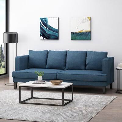 Navy Blue Square Arm Sofa V952