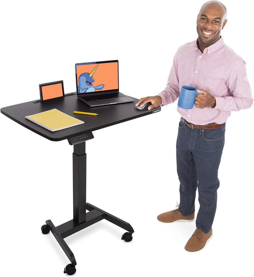 Black Extra Large Mobile Podium with Locking Wheels X29674