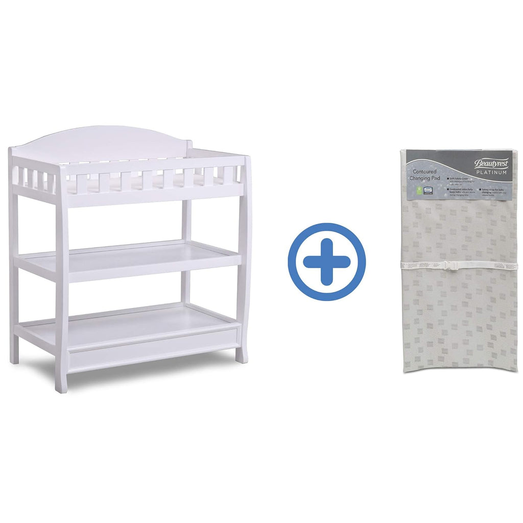 White Infant Changing Table with Pad F307173