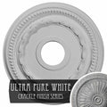 15 3/8x22OD x 3 5/8x22ID x 1x22P Federal Ceiling Medallion Hand-Painted Ultra Pure White Crackle Y5342