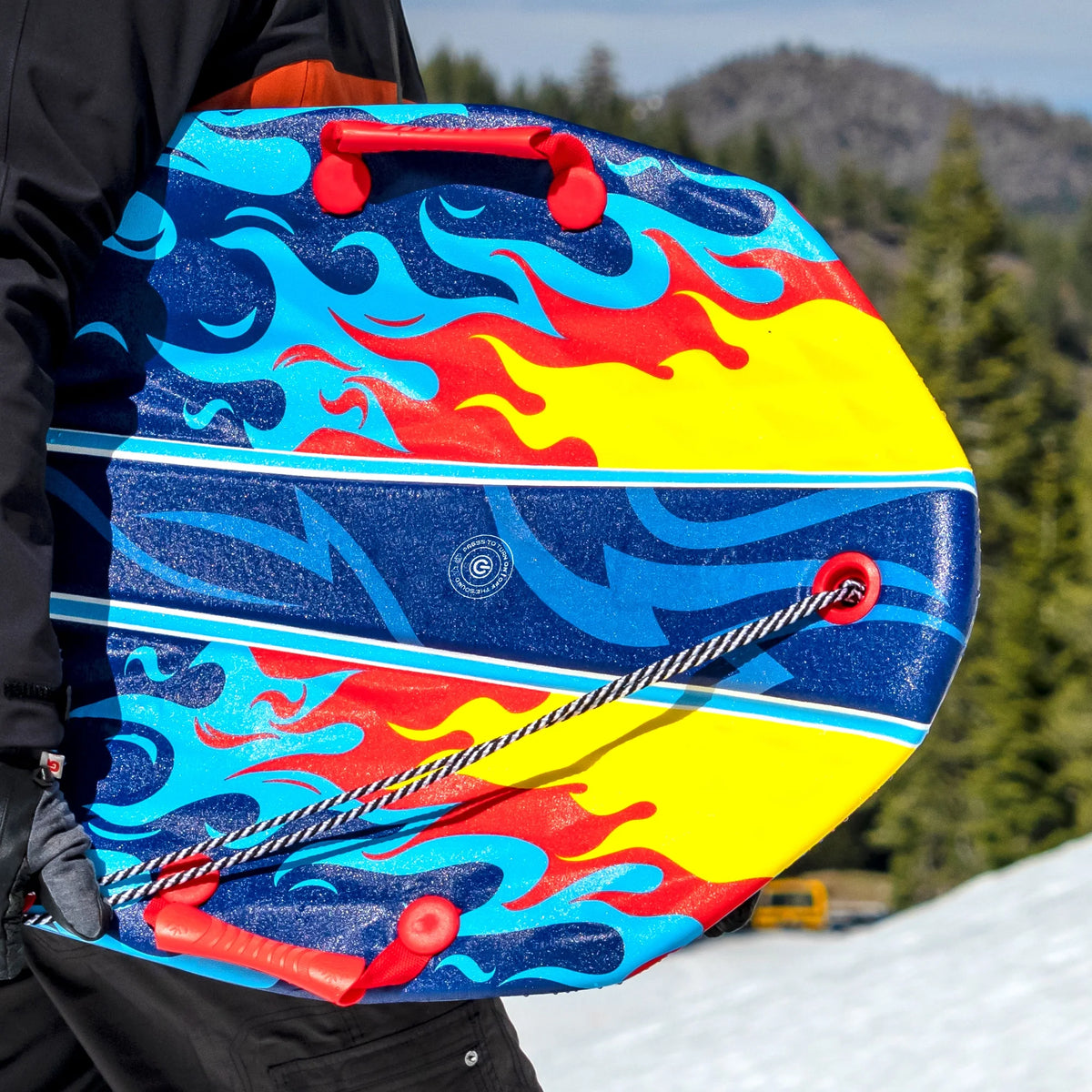 Blue Foam Snow Sled with Sound Effect 2-Pack with Tow Rope and Handles D5767