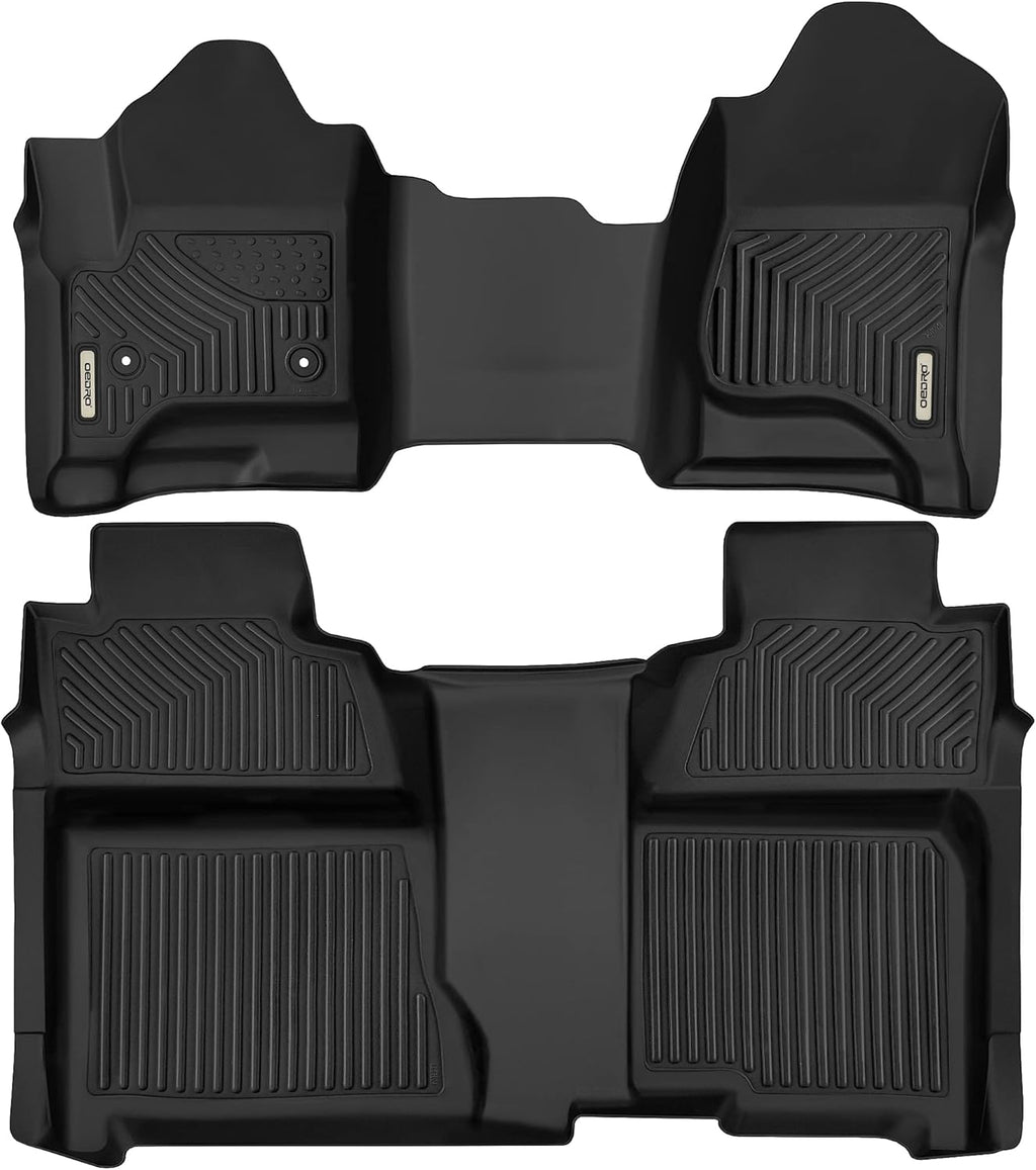 Black TPE Floor Mats Full Set Liners V281