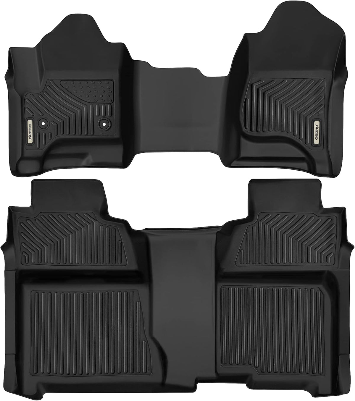 Black TPE Floor Mats Full Set Liners V281