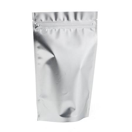 Silver Satin Stand-Up Pouch with Gusset A551235
