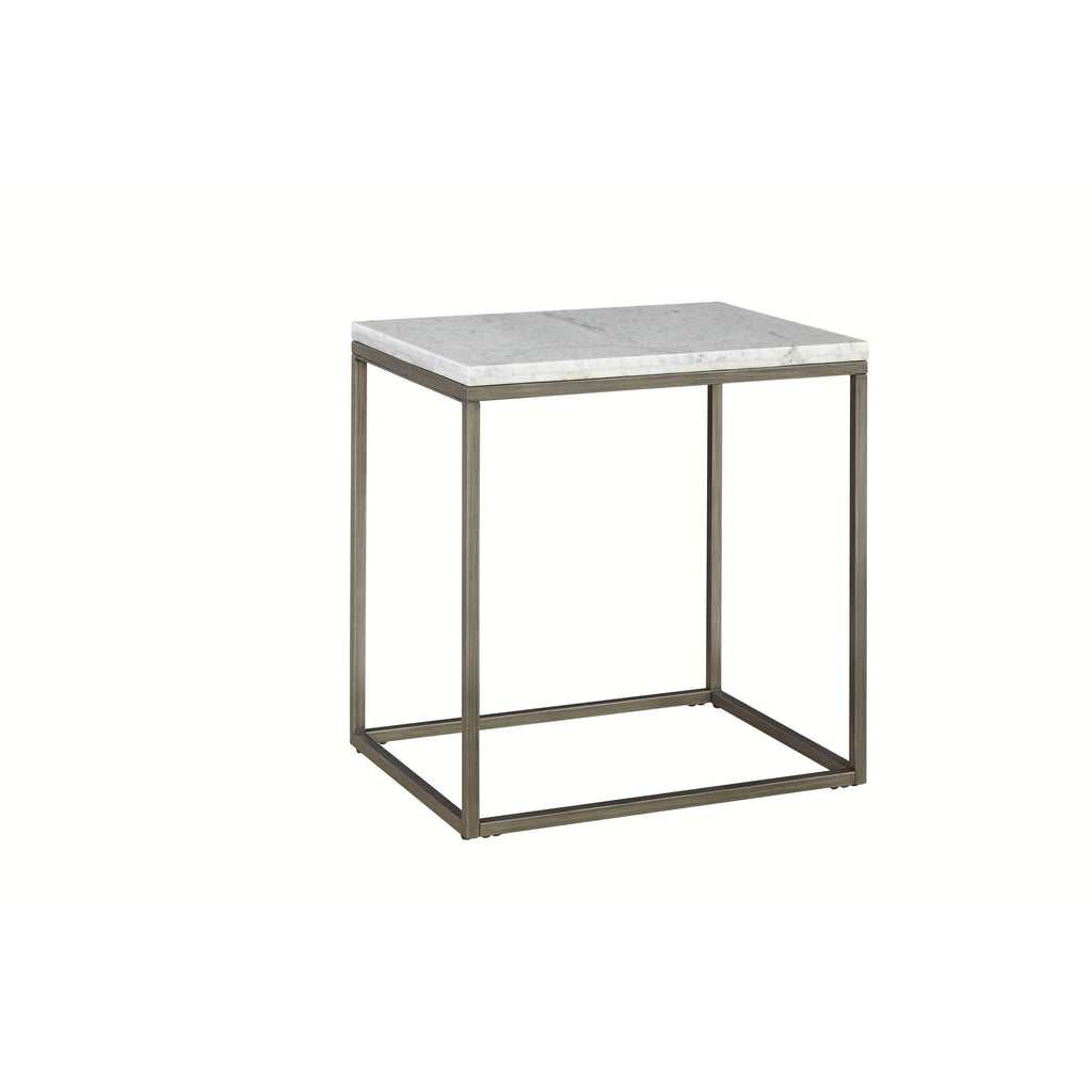 Rectangular End Table with White Marble Top M594763