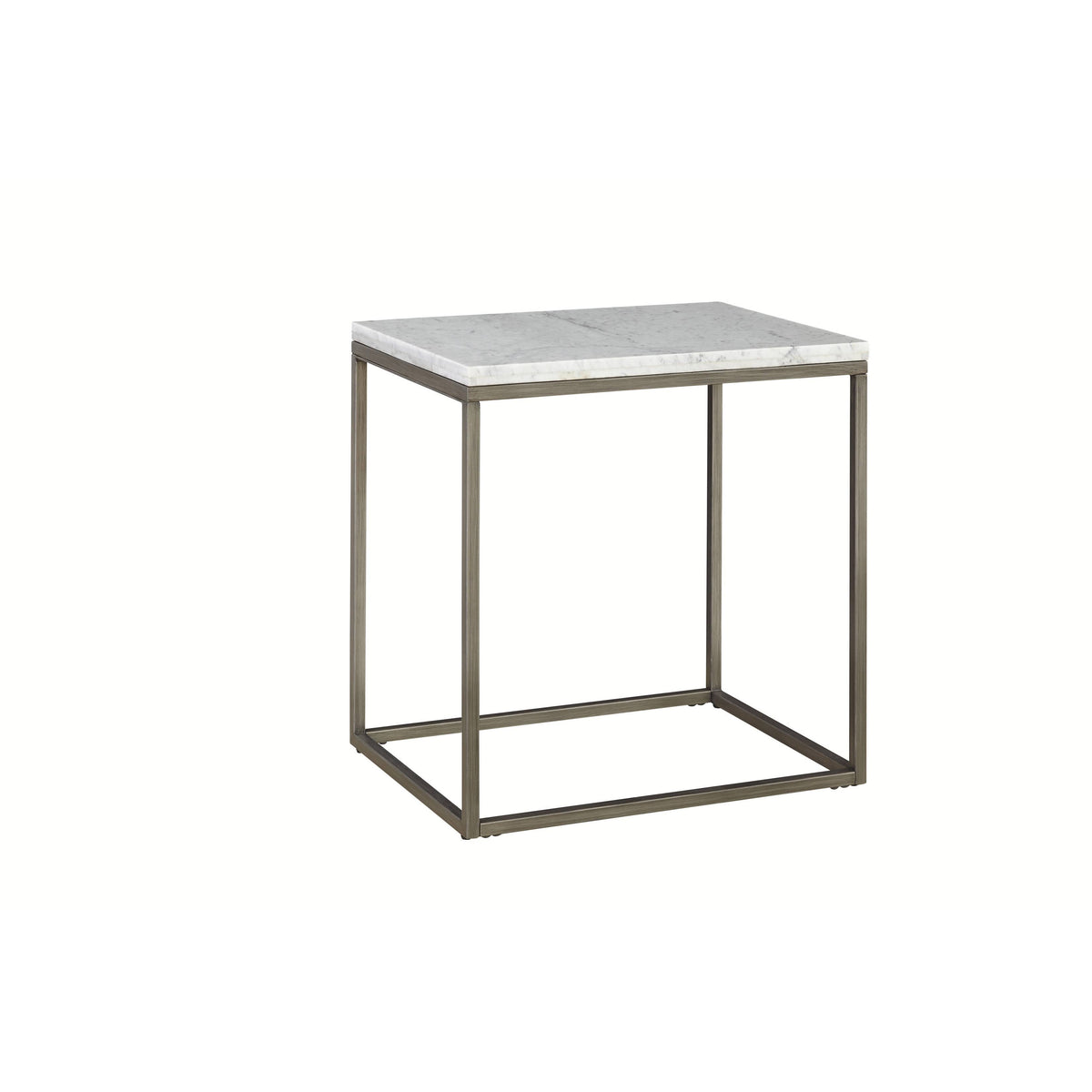 Rectangular End Table with White Marble Top M594763