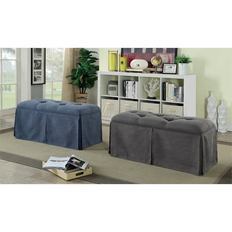 Gray Storage Bench B766845