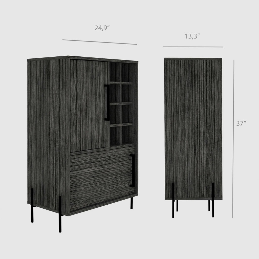 Smokey Oak Gray Oak Bar Cabinet G5522