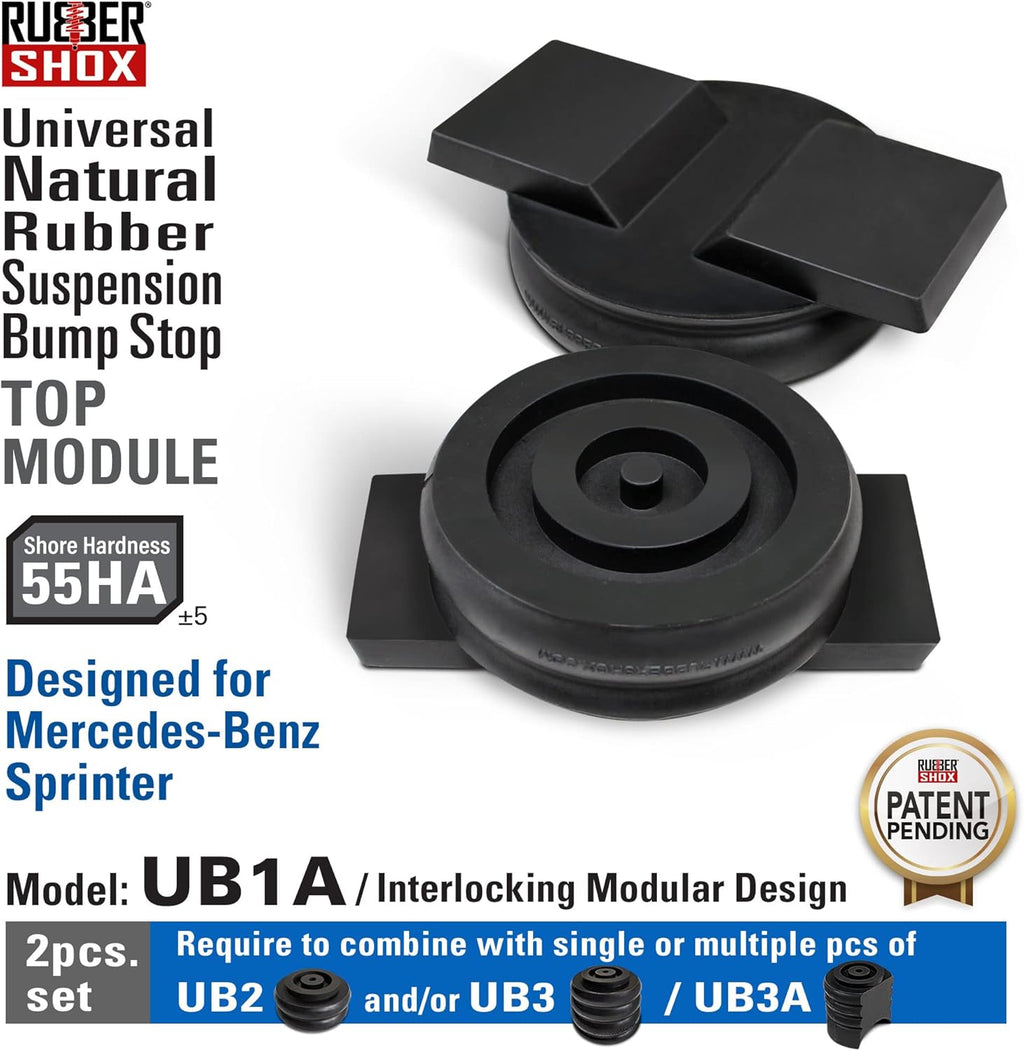Rubber Front Rear Bump Stop for Truck and RV Suspension, Pair 5000 lbs, Hardness 65HA S418849