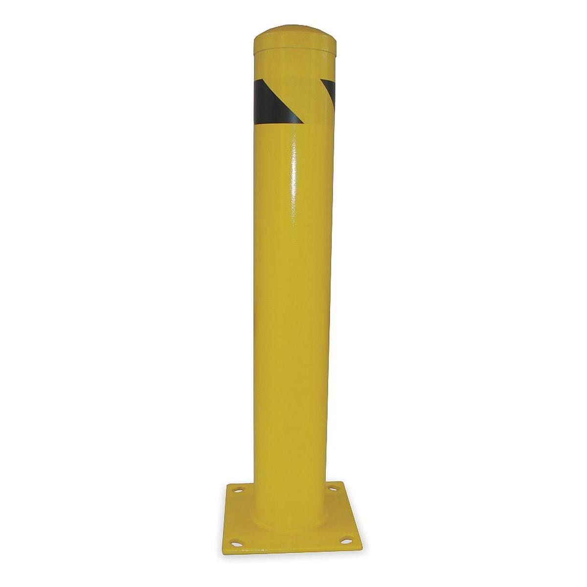 Safety Bollard, H42In, Dia 5 1/2In, Yellow V522
