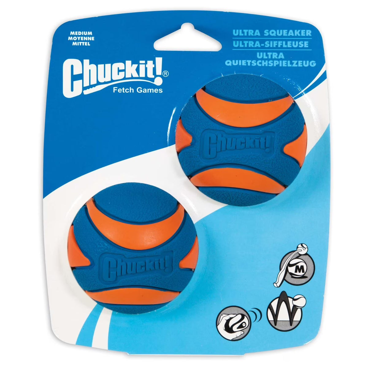 Squeaker Ball Dog Toy, Medium 2.5 Inch 2 Pack R74166