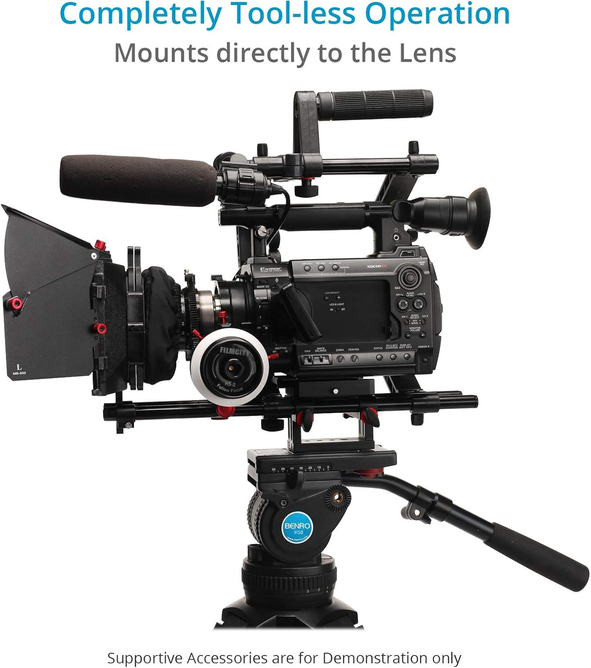 Mattebox with Height Riser for 15mm Rail Rod Support Rig F490851